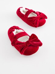 Red Bow Ballet Slippers - Image 1 of 5
