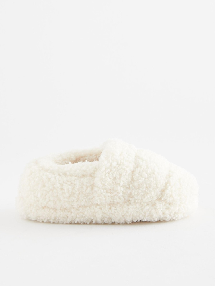 Cream Borg - Teddy Borg Fleece Slippers - Image 4 of 7