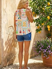Roman White Holiday Print Vest Top - Image 3 of 4