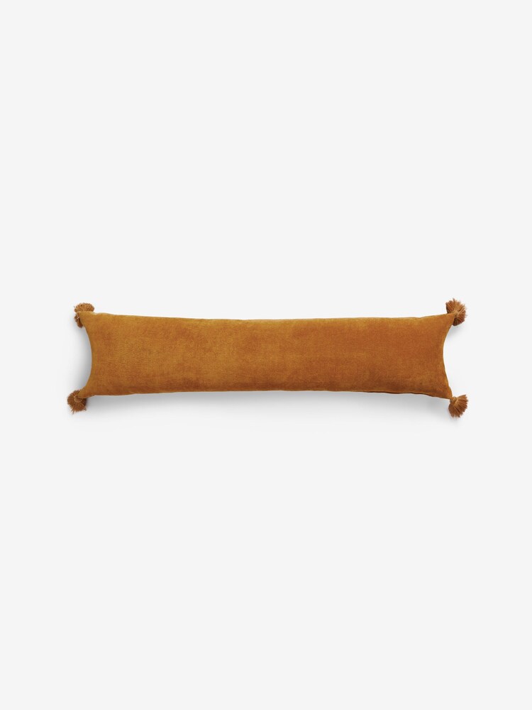 Ochre Yellow Soft Velour Draught Excluder - Image 2 of 4