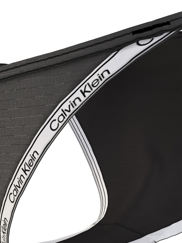 Calvin Klein Core Black Logo Tape String Bikini - Image 5 of 5