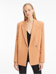 Calvin Klein Brown Wool Twill Blazer - Image 1 of 6