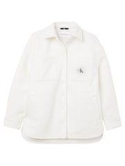 Calvin Klein Jeans White Boucle Textured Shacket - Image 2 of 3