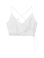 Calvin Klein Jeans Grey Cropped Strappy Top - Image 1 of 2