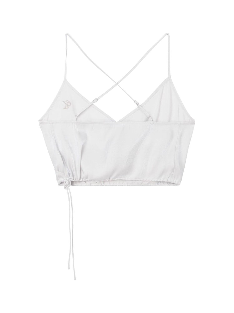 Calvin Klein Jeans Grey Cropped Strappy Top - Image 2 of 2