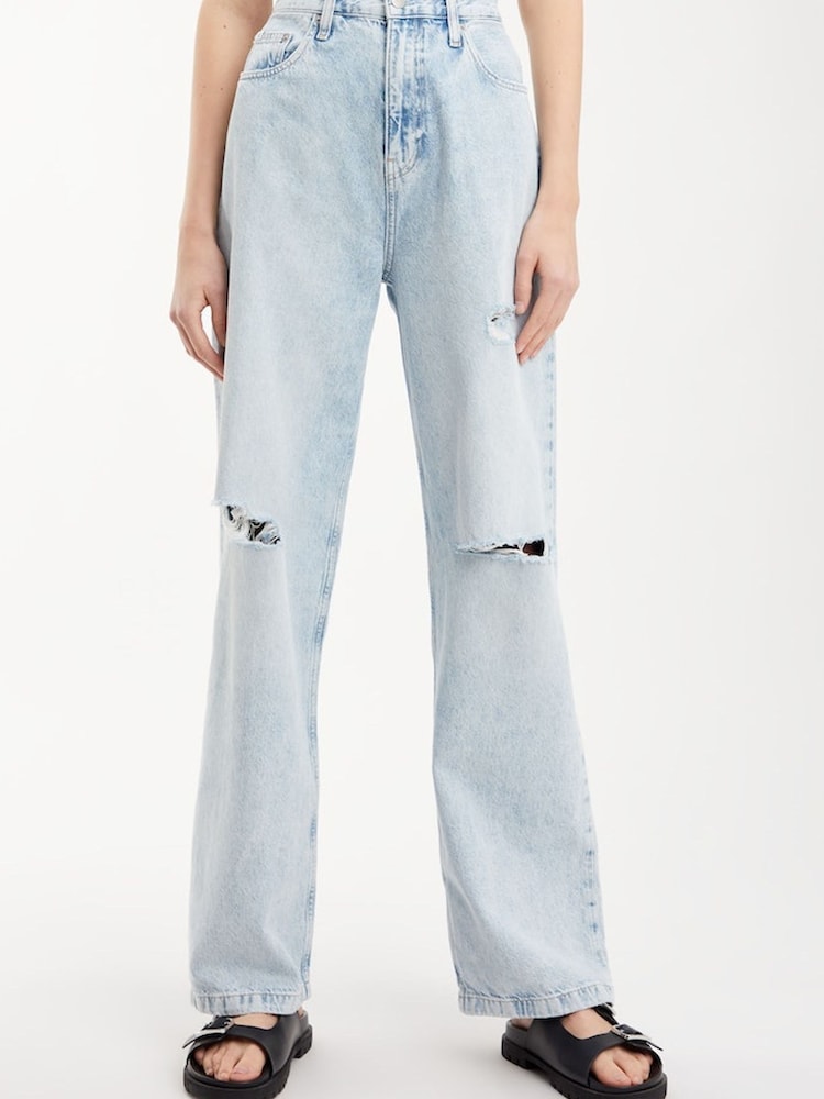 Calvin Klein Jeans Blue High Rise Relaxed Jeans - Image 1 of 3