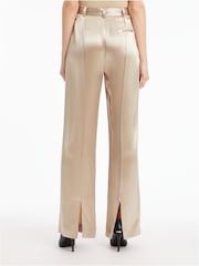 Calvin Klein Naia Wide Leg Cream Trousers - Image 2 of 6