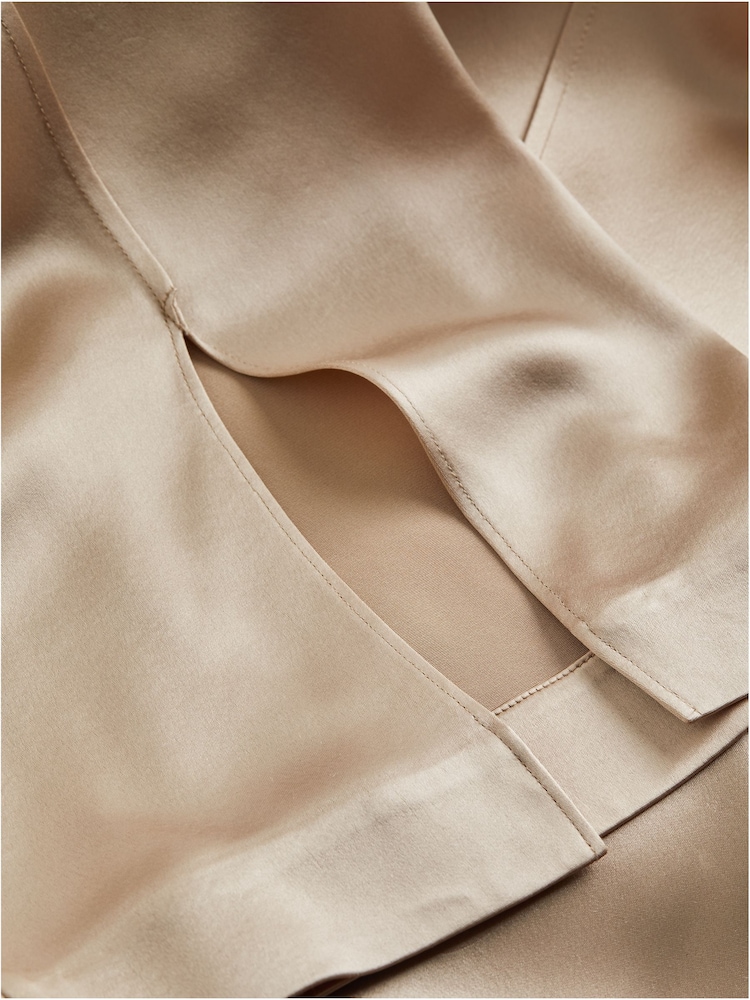 Calvin Klein Naia Wide Leg Cream Trousers - Image 6 of 6