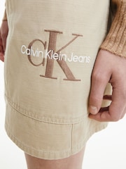 Calvin Klein Jeans Archival Monologo Utility Brown Skirt - Image 3 of 4