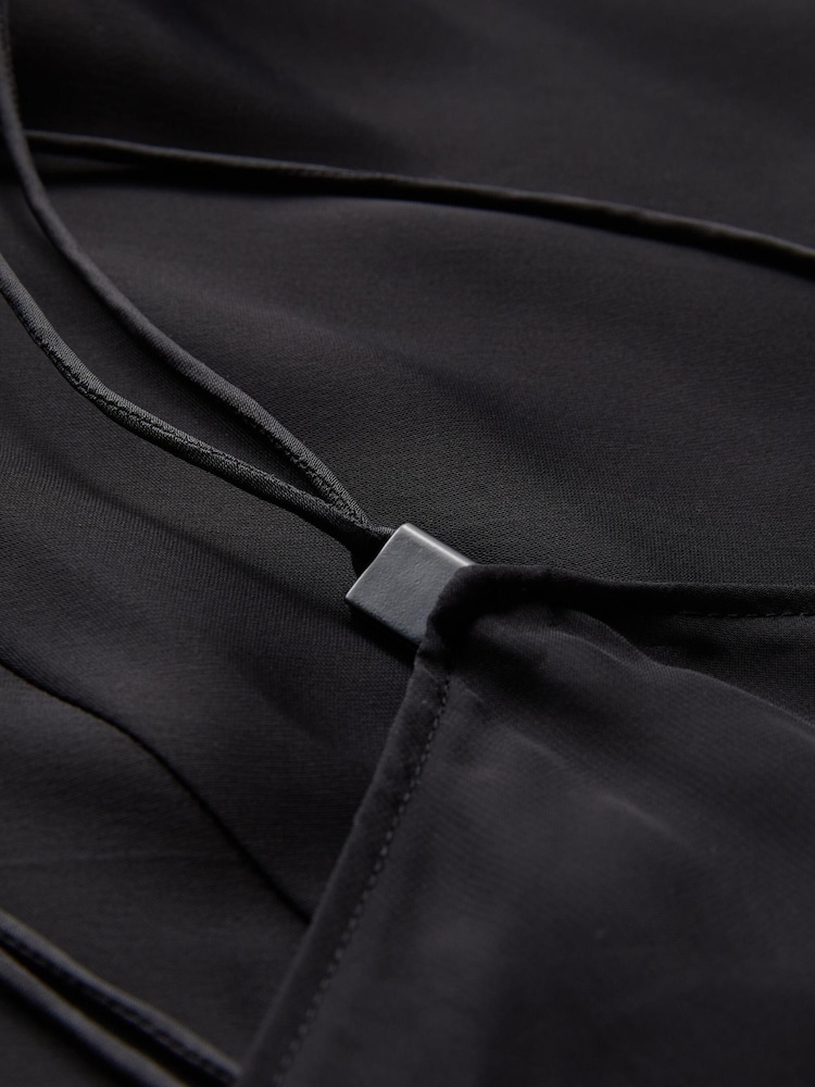Calvin Klein Shine Chiffon Slip Maxi Black Dress - Image 6 of 6