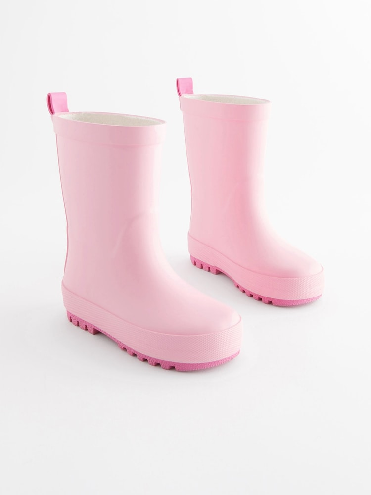 Pink Rubber Wellies - Image 1 of 5 Pink Rubber Wellies - Image 1 of 5