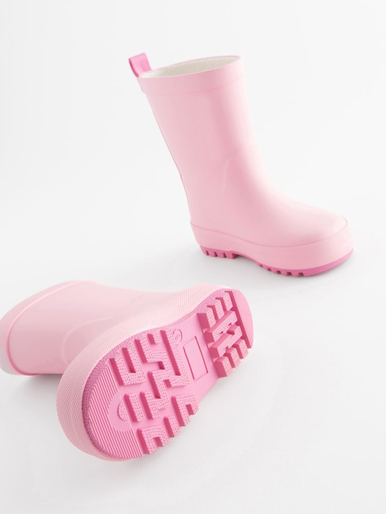 Pink Rubber Wellies - Image 5 of 5 Pink Rubber Wellies - Image 5 of 5