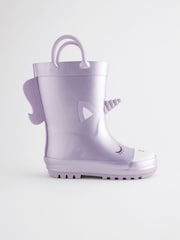 Lilac Purple Unicorn Handle Wellies - Image 2 of 5