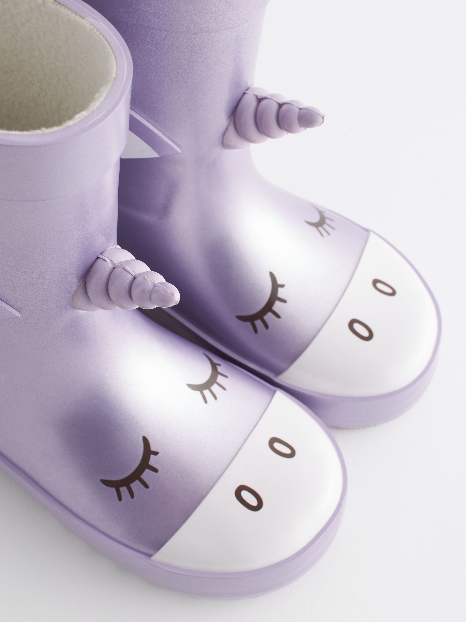 Buy Lilac Purple Unicorn Handle Wellies from Next Luxembourg