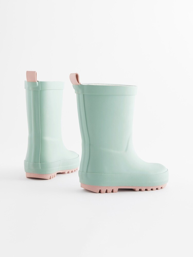 Sage Green Rubber Wellies - Image 2 of 5