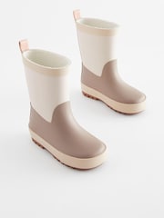Beige/Neutral/Farbblock - Gummistiefel - Bild 1 von 5