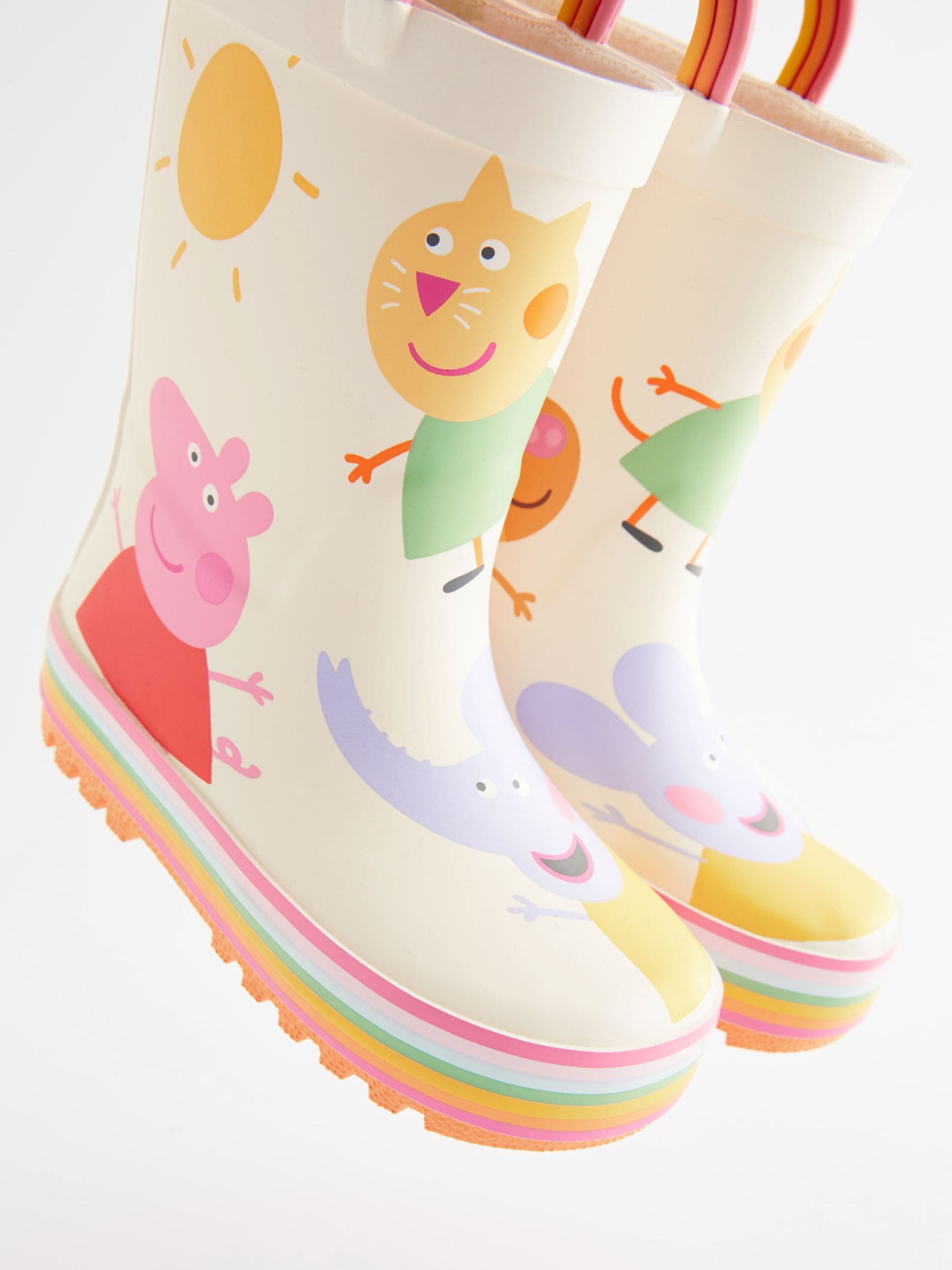 Buy Peppa Pig Character White Handle Wellies from Next Luxembourg