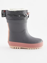 Charcoal Grey Thermal Thinsulate™ Lined Cuff Wellies - Image 2 of 6