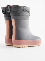 Charcoal Grey Thermal Thinsulate™ Lined Cuff Wellies - Image 4 of 6