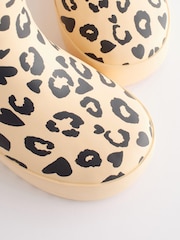 Cream Animal Print Thermal Thinsulate™ Lined Cuff Wellies - Image 6 of 7