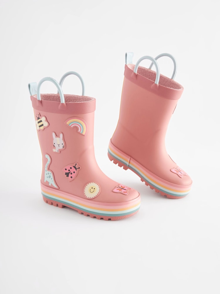 Pink Character Handle Wellies - Image 1 of 6