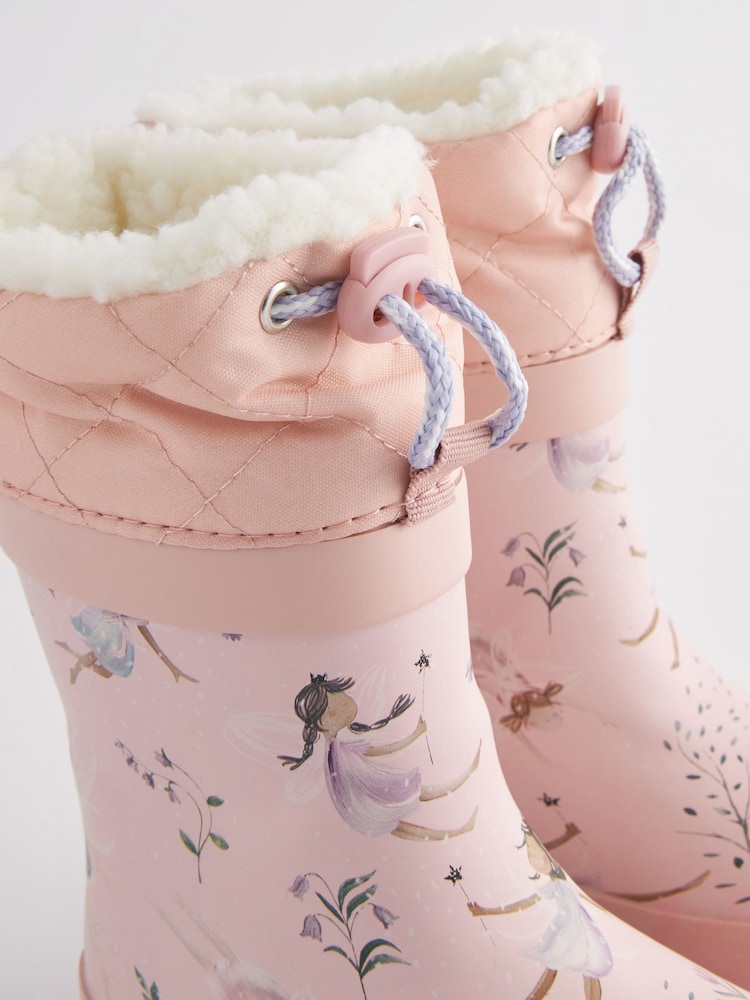 Rose motif fée - Bottes en caoutchouc thermique Thinsulate™ avec extrémité doublée - Image 5 of 6
