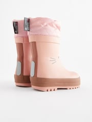 Pink Bunny Thermal Thinsulate™ Lined Cuff Wellies - Image 4 of 6