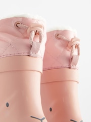 Pink Bunny Thermal Thinsulate™ Lined Cuff Wellies - Image 6 of 6