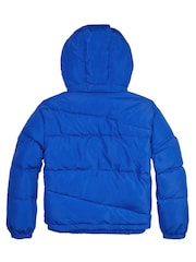 Calvin Klein Boys Blue Monogram Logo Puffer Jacket - Image 2 of 3