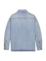 Calvin Klein Boys Blue Oversize Chunky Shacket - Image 2 of 2