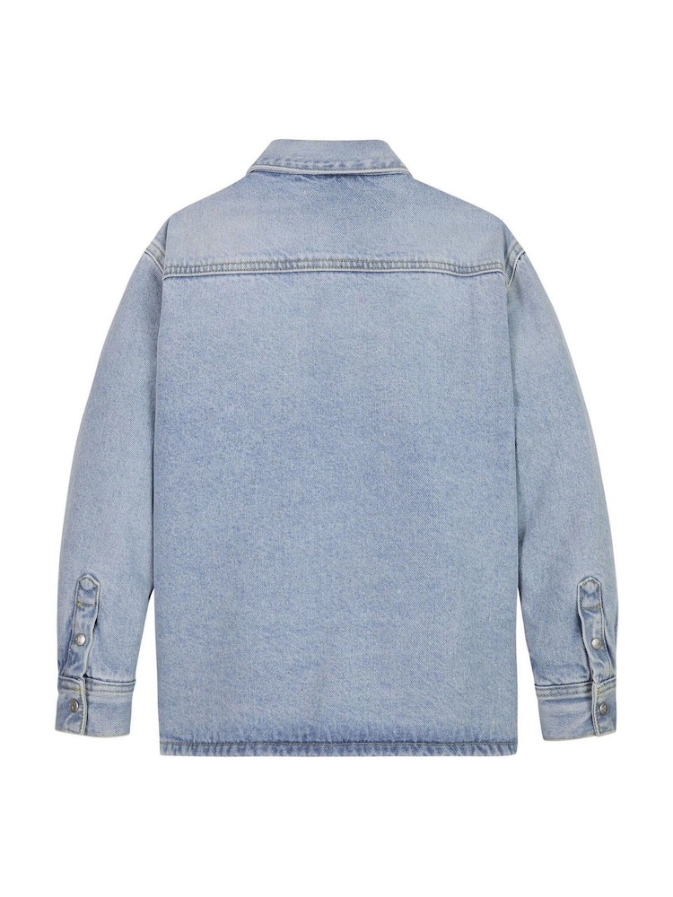 Calvin Klein Boys Blue Oversize Chunky Shacket - Image 2 of 2