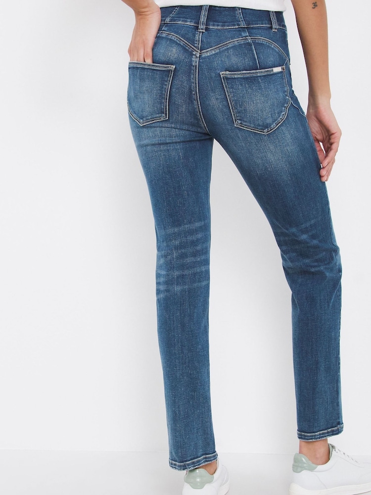 JD Williams Blue Dream Sculpt Straight Leg Jeans - Image 2 of 4