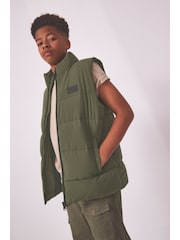 كاكي أخضر - Padded Puffer Gilet (3-16yrs) - صورة 1 من 8