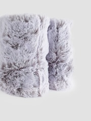 Grey Faux Fur Boot Slippers - Image 5 of 5