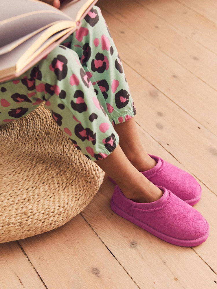 Pink - Hausschuh-Stiefel mit kuscheligem Futter aus Fellimitat - Bild 2 von 6