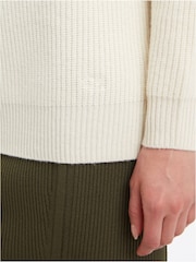 Calvin Klein Recycled Wool White Cut Out Jumper - Image 3 of 4
