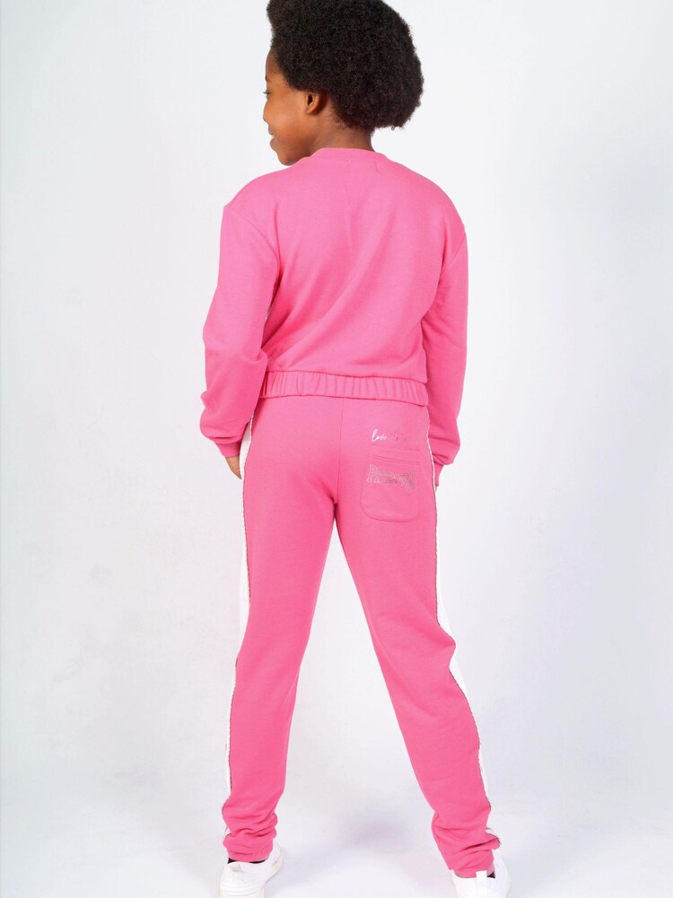 Pineapple Pink Logo Panel Sweat Top - Image 2 of 5 Pineapple Pink Logo Panel Sweat Top - Image 2 of 5
