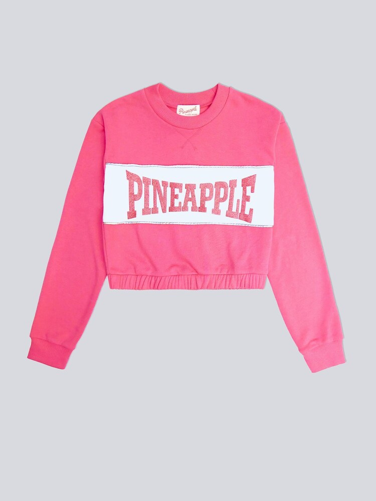Pineapple Pink Logo Panel Sweat Top - Image 5 of 5 Pineapple Pink Logo Panel Sweat Top - Image 5 of 5