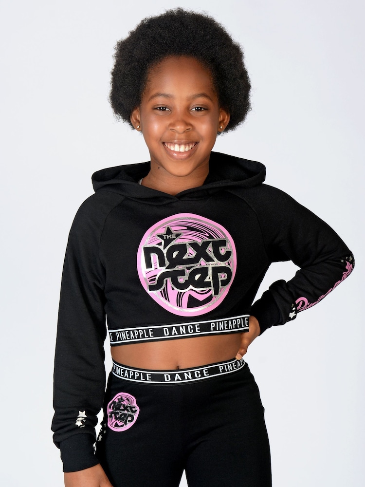 Pineapple Black The Next Step Crop Hoodie - Image 1 of 5