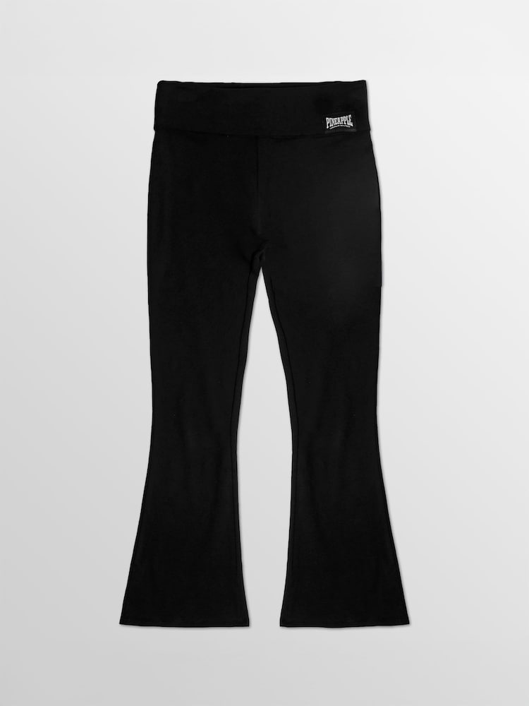 Pineapple Black Womens Fold Waistband Jersey Trousers - Image 7 of 7