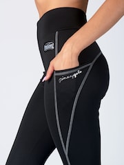 Pineapple Black Pocket Performance Leggings - Image 4 of 5