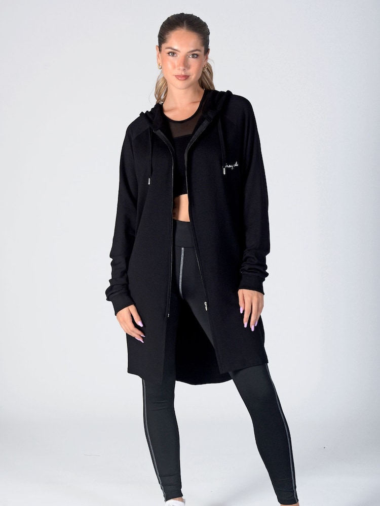 Pineapple Black Longline Zip Jacket - Image 2 of 6