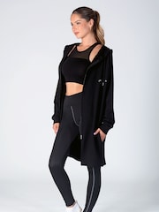 Pineapple Black Longline Zip Jacket - Image 4 of 6