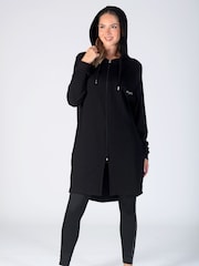 Pineapple Black Longline Zip Jacket - Image 5 of 6