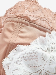 White/Praline Nude 2 Pack Non Pad Full Cup Bras - Image 10 of 10