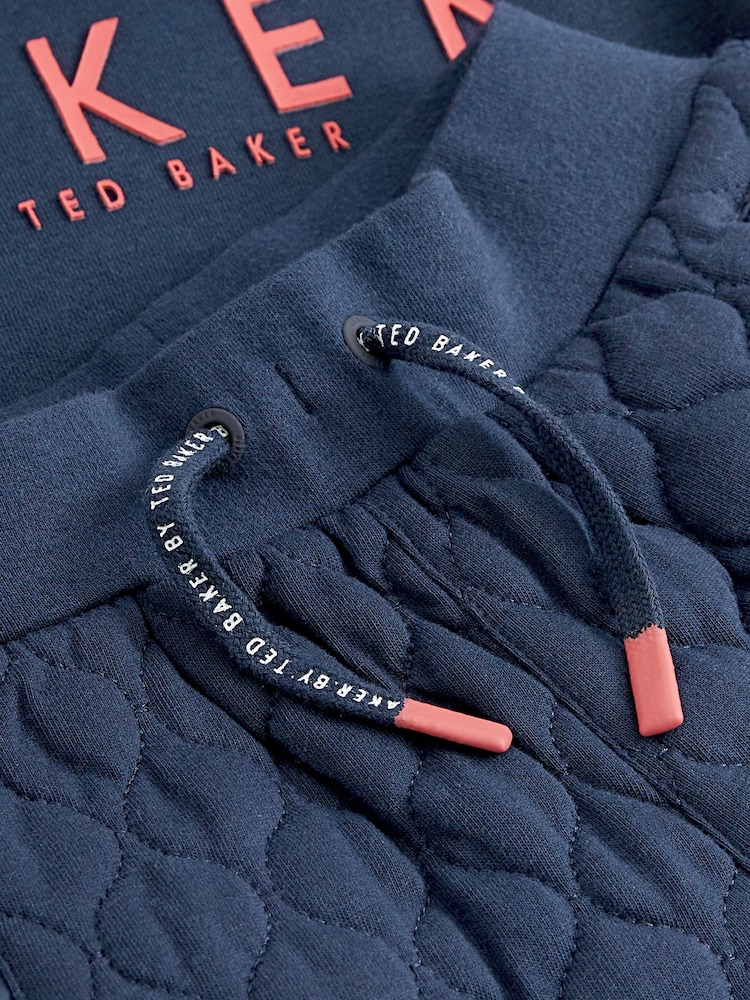 Granatowy - Zestaw: pikowany sweter i joggersy Baker by Ted Baker (0–6 lat) - Image 4 of 13