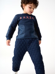 Baker by Ted Baker (0-6yrs) Quilted Sweater and Jogger Set - Image 6 of 13