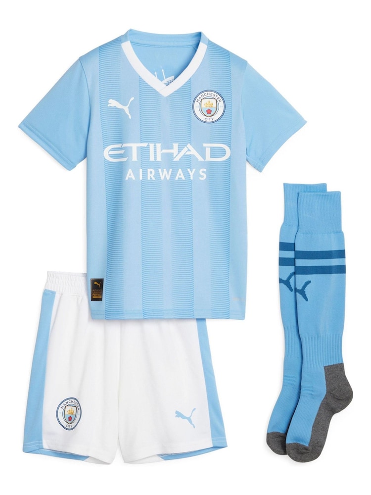 Puma Light Blue Manchester City Home 23/24 Minikit - Image 1 of 2