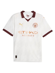 Puma White Manchester City 23/24 Away Football Short Sleeves Shirt - Image 7 of 8