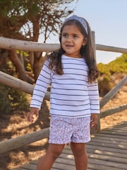 JoJo Maman Bébé White Navy Stripe Breton Top - Image 2 of 2